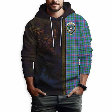 Pitcairn Tartan Family Crest Hoodie Alba Gu Brath Be Brave Lion Ancient Style Pullover Hoodie - Tartan Vibes Clothing