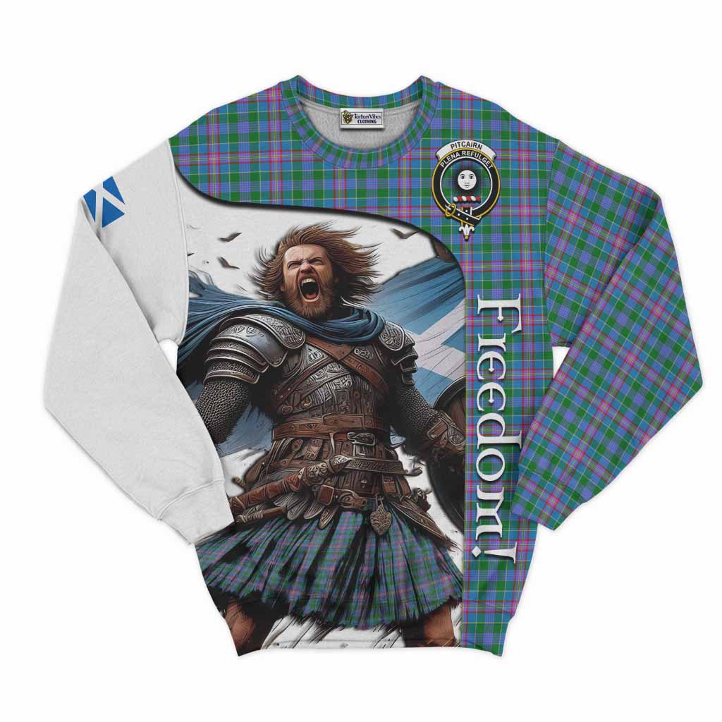 Pitcairn Crest Tartan Sweatshirt Inspired by the Freedom of Scottish Warrior Unisex - Tartan Vibes Clothing
