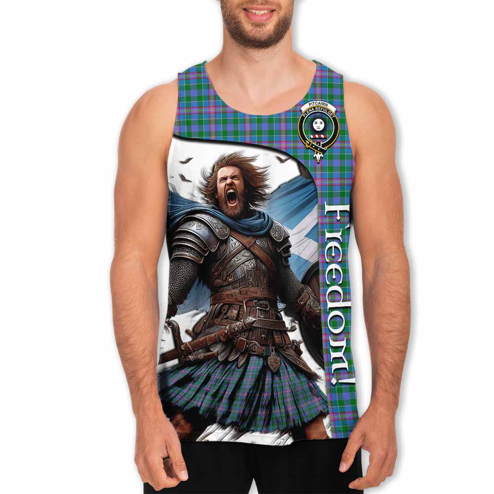Pitcairn Crest Tartan Men's Tank Top Inspired by the Freedom of Scottish Warrior Men - Tartan Vibes Clothing
