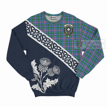 Pitcairn Tartan Sweatshirt Featuring Thistle and Scotland Map Unisex - Tartan Vibes Clothing