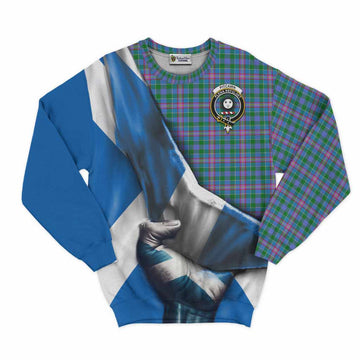 Pitcairn Tartan Sweatshirt with Family Crest Scotland Patriotic Style Unisex - Tartan Vibes Clothing