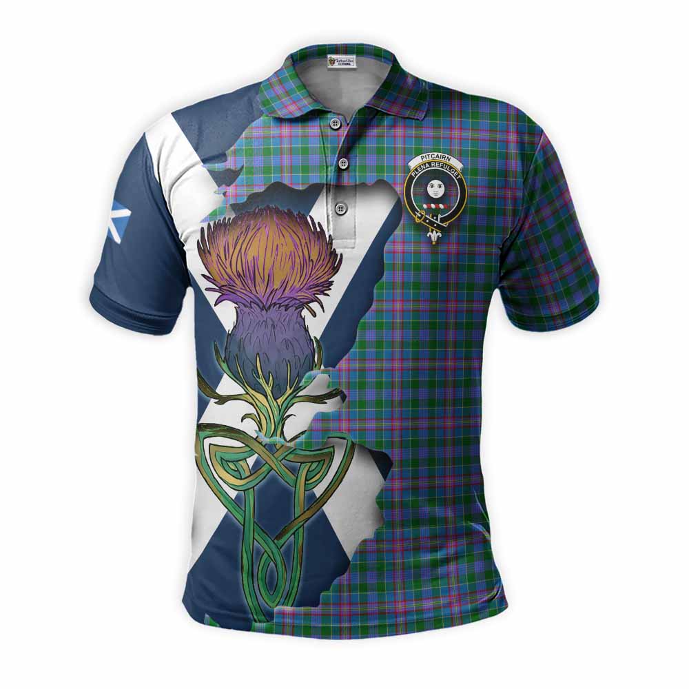 Pitcairn Tartan Family Crest Polo Shirt Scottish Thistle Celtic Inspired Kid - Tartan Vibes Clothing