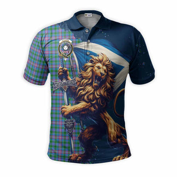 Pitcairn Tartan Family Crest Men's Polo Shirt with Scottish Majestic Lion Kid - Tartan Vibes Clothing