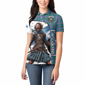 Pitcairn Crest Tartan Women's Polo Shirt Inspired by the Freedom of Scottish Warrior Women - Tartan Vibes Clothing