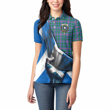 Pitcairn Tartan Women's Polo Shirt with Family Crest Scotland Patriotic Style Women - Tartan Vibes Clothing