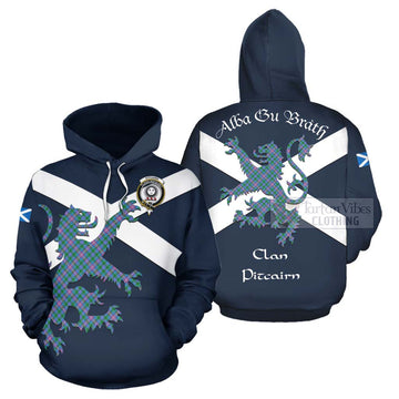 Pitcairn Tartan Lion Rampant Hoodie Proudly Display Your Heritage with Alba Gu Brath and Clan Name Zip Hoodie - Tartan Vibes Clothing