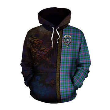 Pitcairn Tartan Family Crest Cotton Hoodie Alba Gu Brath Be Brave Lion Ancient Style Pullover Hoodie XS - Tartan Vibes Clothing