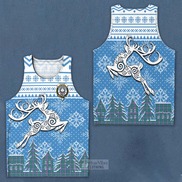 Pitcairn Clan Christmas Men's Tank Top Celtic Reindeer Style Men - Tartan Vibes Clothing