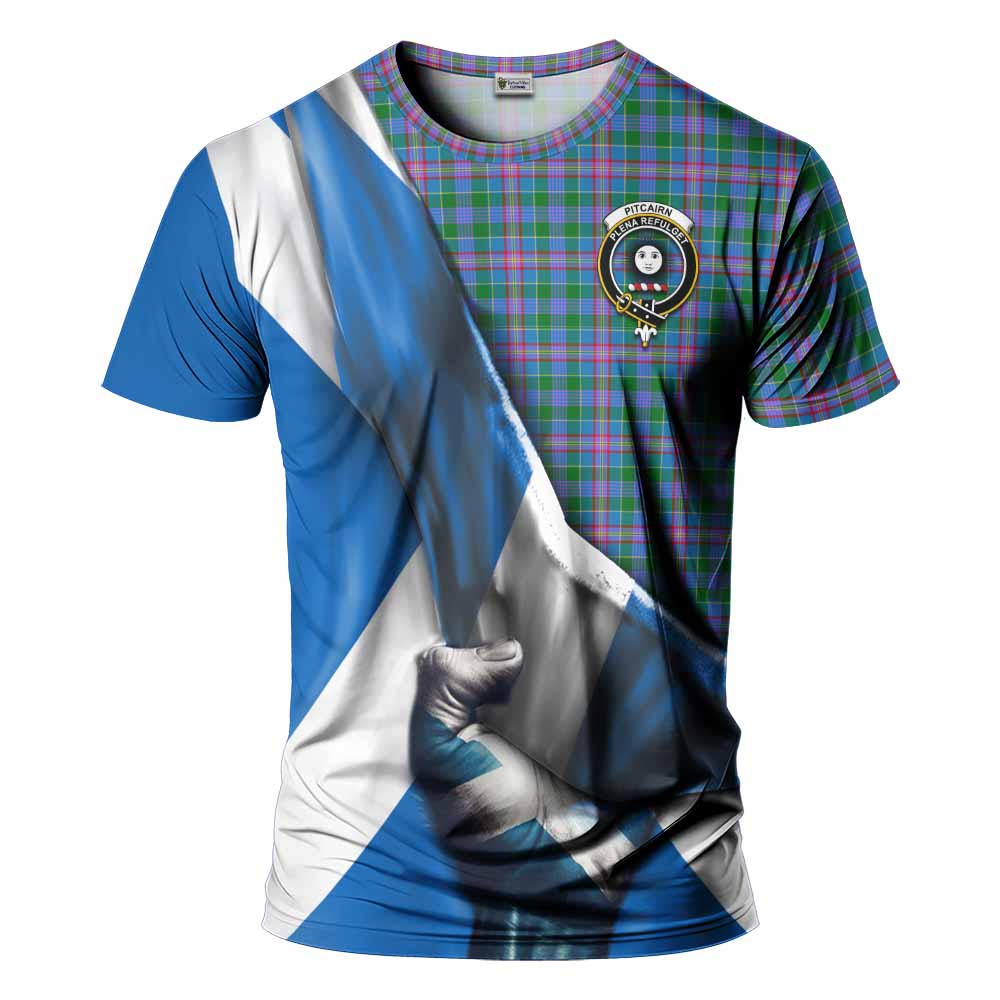 Pitcairn Tartan T-Shirt with Family Crest Scotland Patriotic Style Kid's Shirt - Tartan Vibes Clothing
