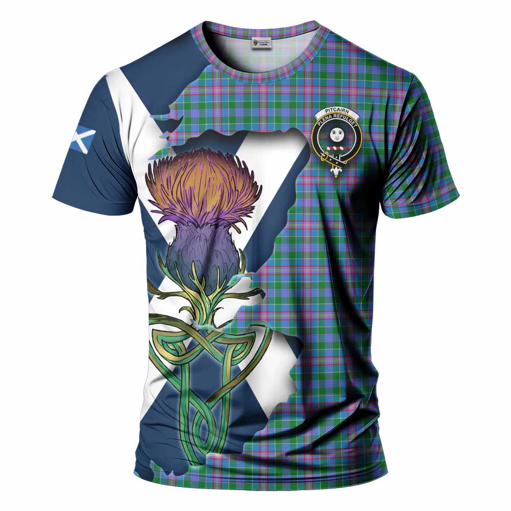 Pitcairn Tartan Family Crest T-Shirt Scottish Thistle Celtic Inspired Kid's Shirt - Tartan Vibes Clothing