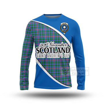 Pitcairn Family Crest Tartan Long Sleeve T-Shirt Celebrate Saint Andrew's Day in Style Unisex - Tartan Vibes Clothing