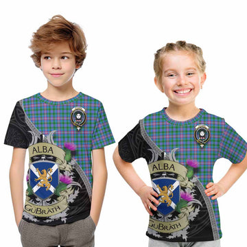 Pitcairn Tartan Family Crest Kid T-Shirt Lion Rampant Royal Thistle Shield Celtic Inspired Youth XL Size14 - Tartan Vibes Clothing