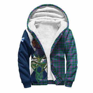 Pitcairn Tartan Family Crest Sherpa Hoodie Scottish Thistle Celtic Inspired Unisex S - Tartan Vibes Clothing