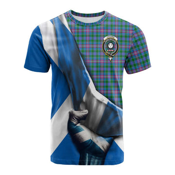 Pitcairn Tartan Cotton T-shirt with Family Crest Scotland Patriotic Style Kid's Shirt - Tartan Vibes Clothing