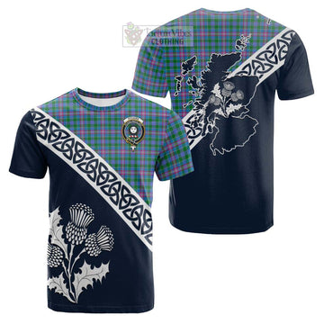 Pitcairn Tartan Cotton T-shirt Featuring Thistle and Scotland Map Kid's Shirt - Tartan Vibes Clothing