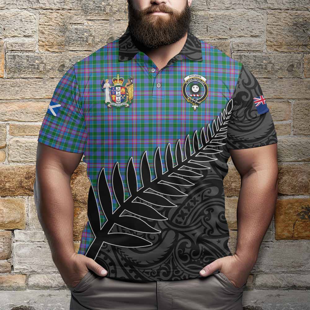 Pitcairn Crest Tartan Polo Shirt with New Zealand Silver Fern Half Style Kid - Tartan Vibes Clothing