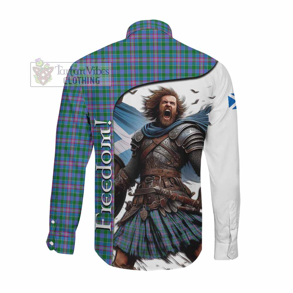 Pitcairn Crest Tartan Long Sleeve Button Shirt Inspired by the Freedom of Scottish Warrior Men's Shirt - Tartan Vibes Clothing