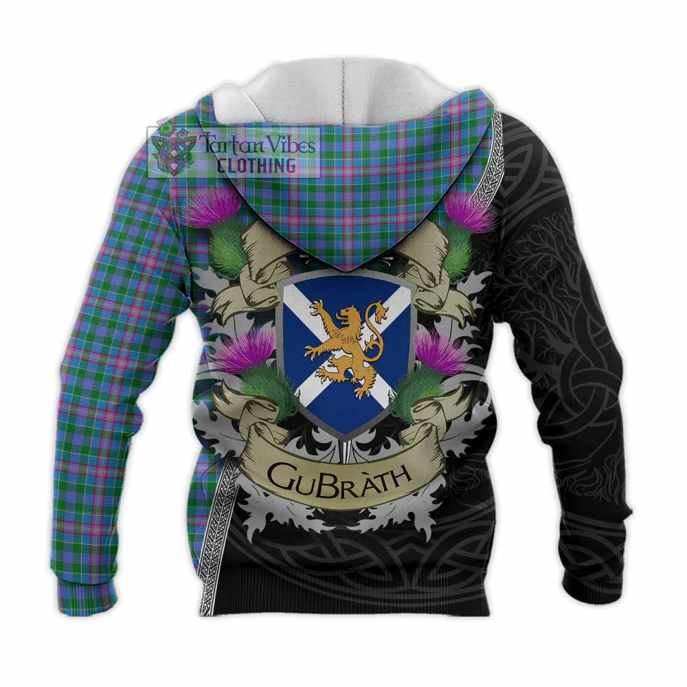 Pitcairn Tartan Family Crest Knitted Hoodie Lion Rampant Royal Thistle Shield Celtic Inspired - Tartan Vibes Clothing