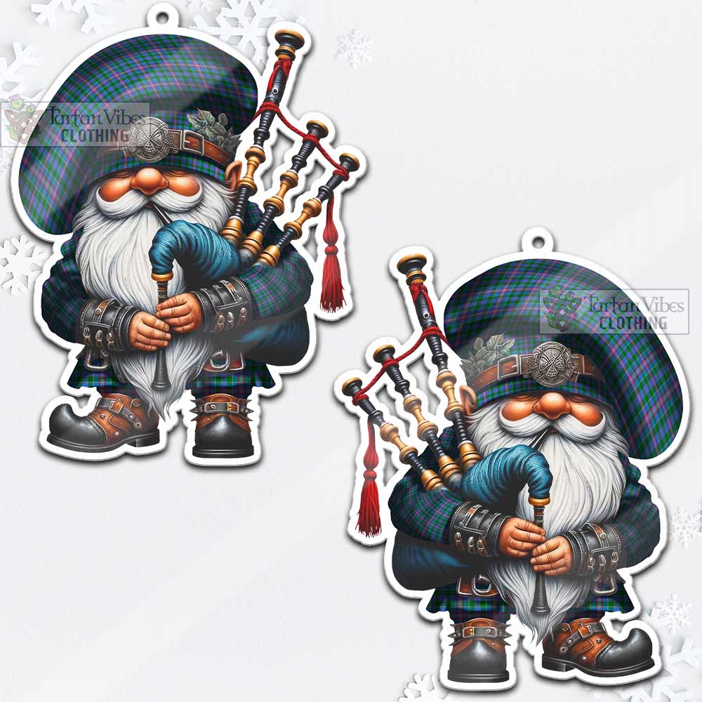 Pitcairn Tartan Bagpiper Gnome Christmas Ornament - Tartan Vibes Clothing
