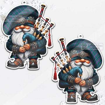 Pitcairn Tartan Bagpiper Gnome Christmas Ornament - Tartan Vibes Clothing