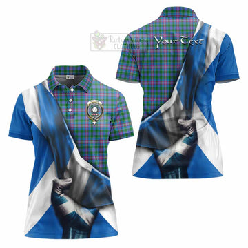 Pitcairn Tartan Women's Polo Shirt with Family Crest Scotland Patriotic Style - Tartan Vibes Clothing