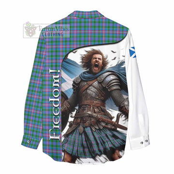 Pitcairn Crest Tartan Women's Casual Shirt Inspired by the Freedom of Scottish Warrior - Tartan Vibes Clothing