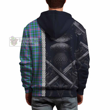 Pitcairn Tartan Hoodie with Family Crest Cross Sword Thistle Celtic Vibes - Tartan Vibes Clothing