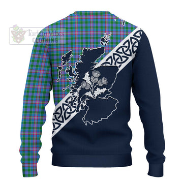 Pitcairn Tartan Ugly Sweater Featuring Thistle and Scotland Map - Tartan Vibes Clothing