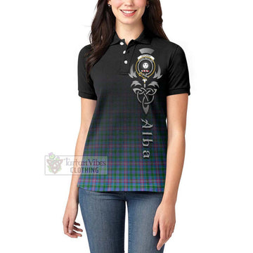 Pitcairn Tartan Women's Polo Shirt Featuring Alba Gu Brath Family Crest Celtic Inspired - Tartan Vibes Clothing
