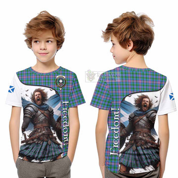 Pitcairn Crest Tartan Kid T-Shirt Inspired by the Freedom of Scottish Warrior - Tartan Vibes Clothing