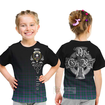 Pitcairn Tartan Kid T-Shirt Featuring Alba Gu Brath Family Crest Celtic Inspired - Tartan Vibes Clothing