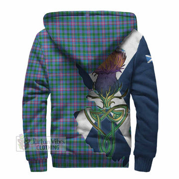 Pitcairn Tartan Family Crest Sherpa Hoodie Scottish Thistle Celtic Inspired - Tartan Vibes Clothing