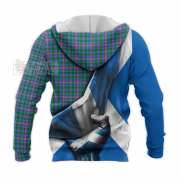Pitcairn Tartan Knitted Hoodie with Family Crest Scotland Patriotic Style - Tartan Vibes Clothing