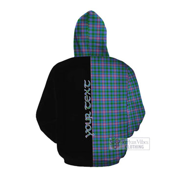 Pitcairn Tartan Cotton Hoodie with Family Crest and Half Of Me Style Pullover Hoodie - Tartan Vibes Clothing