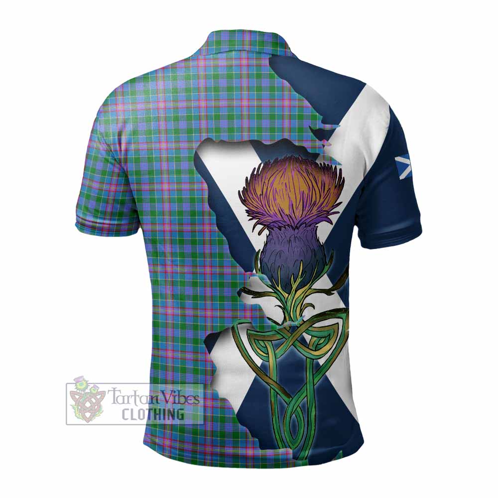 Pitcairn Tartan Family Crest Polo Shirt Scottish Thistle Celtic Inspired - Tartan Vibes Clothing