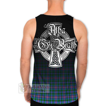 Pitcairn Tartan Men's Tank Top Featuring Alba Gu Brath Family Crest Celtic Inspired - Tartan Vibes Clothing