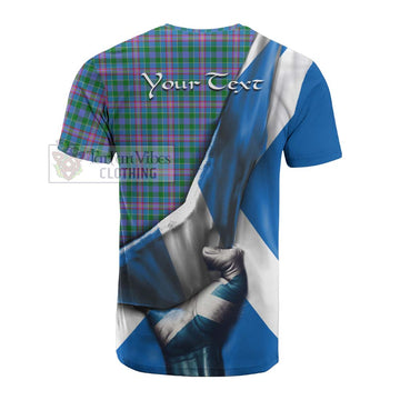 Pitcairn Tartan Cotton T-shirt with Family Crest Scotland Patriotic Style - Tartan Vibes Clothing
