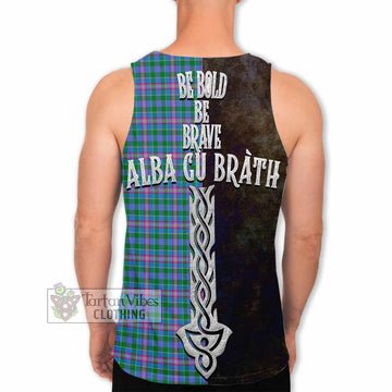 Pitcairn Tartan Family Crest Men's Tank Top Alba Gu Brath Be Brave Lion Ancient Style - Tartan Vibes Clothing