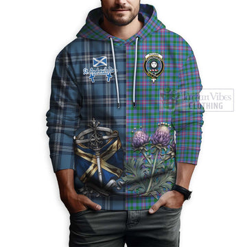Pitcairn Tartan Hoodie Happy St. Andrew's Day Half Tartan Style - Tartan Vibes Clothing