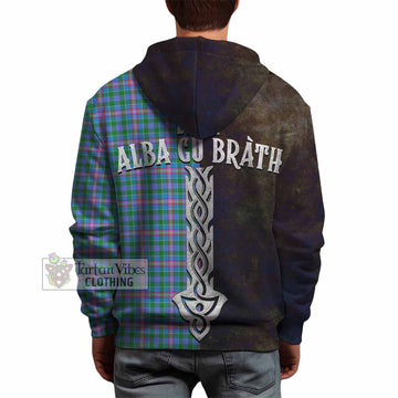 Pitcairn Tartan Family Crest Hoodie Alba Gu Brath Be Brave Lion Ancient Style - Tartan Vibes Clothing