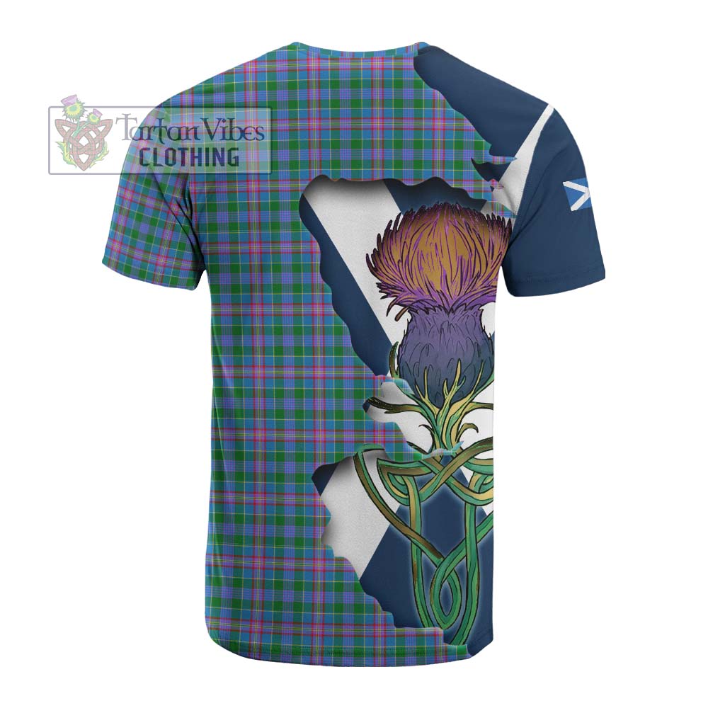 Pitcairn Tartan Family Crest Cotton T-shirt Scottish Thistle Celtic Inspired - Tartan Vibes Clothing