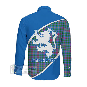 Pitcairn Family Crest Tartan Long Sleeve Button Shirt Celebrate Saint Andrew's Day in Style Men's Shirt - Tartan Vibes Clothing