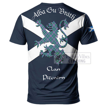 Pitcairn Tartan Lion Rampant T-Shirt Proudly Display Your Heritage with Alba Gu Brath and Clan Name - Tartan Vibes Clothing