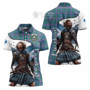 Pitcairn Crest Tartan Women's Polo Shirt Inspired by the Freedom of Scottish Warrior - Tartan Vibes Clothing