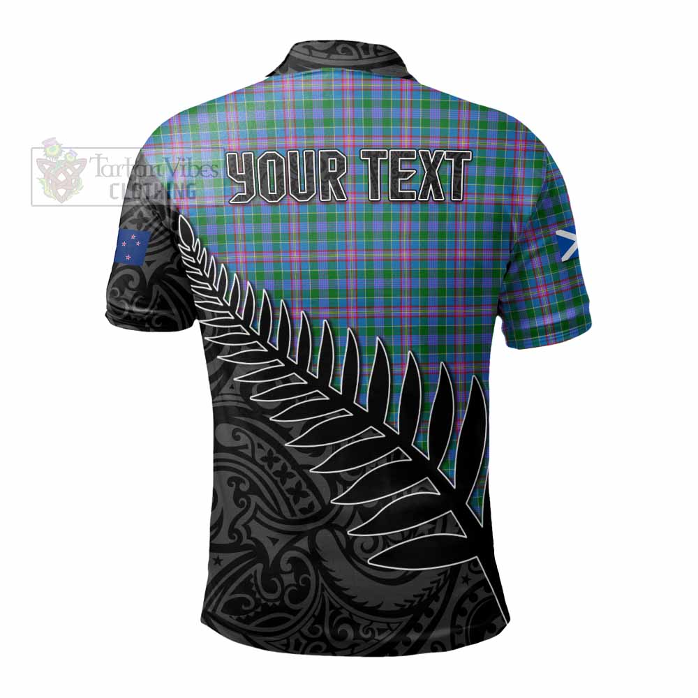 Pitcairn Crest Tartan Polo Shirt with New Zealand Silver Fern Half Style - Tartan Vibes Clothing