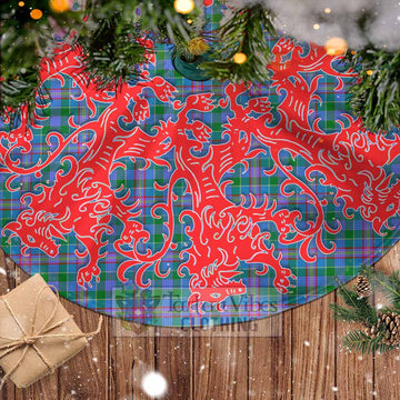 Tartan Vibes Clothing Pitcairn Tartan Christmas Tree Skirt Lion Rampant Style