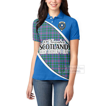 Pitcairn Family Crest Tartan Women's Polo Shirt Celebrate Saint Andrew's Day in Style - Tartan Vibes Clothing