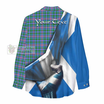 Pitcairn Tartan Women's Casual Shirt with Family Crest Scotland Patriotic Style - Tartan Vibes Clothing