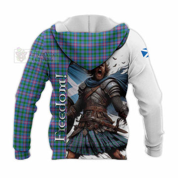 Pitcairn Crest Tartan Knitted Hoodie Inspired by the Freedom of Scottish Warrior - Tartan Vibes Clothing