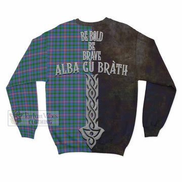 Pitcairn Tartan Family Crest Sweatshirt Alba Gu Brath Be Brave Lion Ancient Style - Tartan Vibes Clothing
